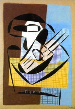 キュービズム Painting - コンポティエとギター 1927 キュビスム
